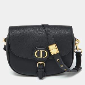 Pre Owned Dior Black Leather Medium Bobby Shoulder Bag