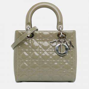 Medium Patent Cannage Lady Dior