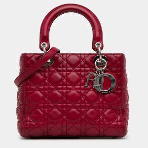 Dior Medium Lambskin Cannage Lady Dior