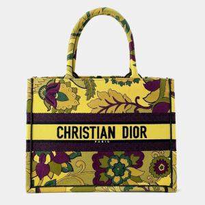 Dior Yellow/Multicolor Canvas Medium Book Tote Bag