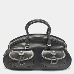 Dior Black Leather Detective Satchel