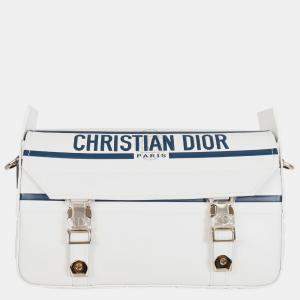 Christian Dior White/ Blue Small DiorCamp Messenger Bag