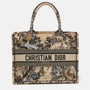 Dior Multicolor Embroidered Canvas Medium Garden Book Tote