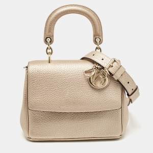 Dior Bronze Leather Mini Be Dior Top Handle Bag