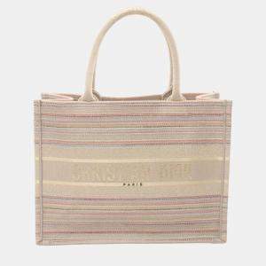 Christian Dior Canvas Beige Multicolor Dior Book Tote Medium Bag