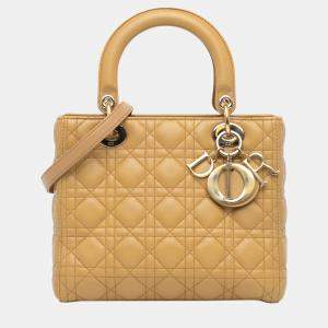 Dior Medium Lambskin Cannage Lady Dior