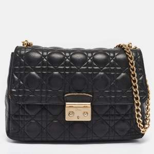 Dior Black Cannage Leather Miss Dior Shoulder Bag