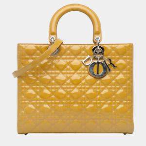 Dior Large Patent Cannage Lady Dior