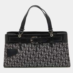Dior Black Oblique Canvas and Leather Belt Jean Pocket Bag