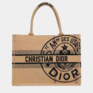 Dior Brown Medium Jute Book Tote