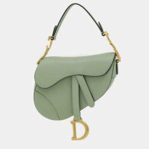 Dior Green Leather Saddle Handbag