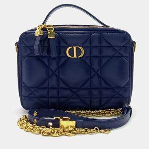 Dior Blue Leather Caro Box Bag