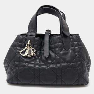 Dior Black Calf Leather Cannage Small Toujurs   Bag