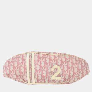 Dior Pink Canvas Trotter Waist Bum Bag