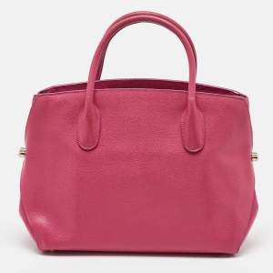 Dior Bright Pink Leather Open Bar Tote