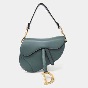 Dior Green Leather Saddle Bag