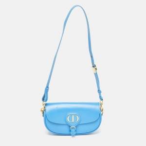 Pre Owned Dior Blue Leather Bobby East-West Shoulder Bag