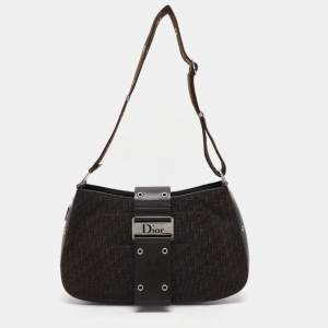 Dior Brown Diorissimo Canvas and Leather Street Chic Columbus Shoulder Bag