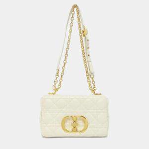 Christian Dior Ivory Caro Small Shoulder Bag