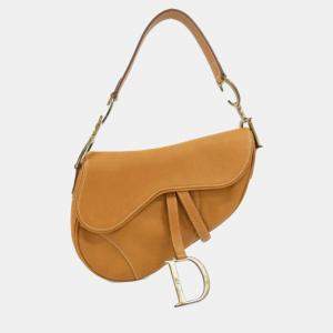Christian Dior Brown Leather Saddle Shoulder Bag 