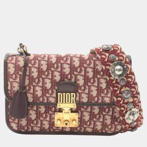 Dior Burgundy Oblique Canvas DiorAddict Flap