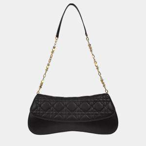 Dior Black Perforated Leather Shoulder Bag