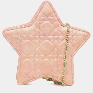 Dior Pink Lambskin Cannage Kids Star Crossbody