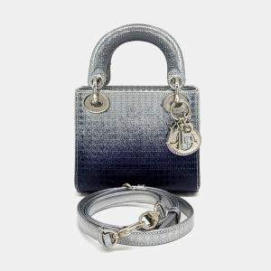 Pre Owned Dior Silver Leather Lady Mini Bag