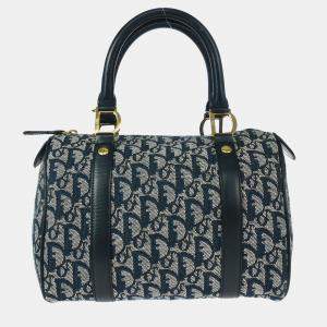 Pre Owned Dior Navy Canvas Trotter Handbag
