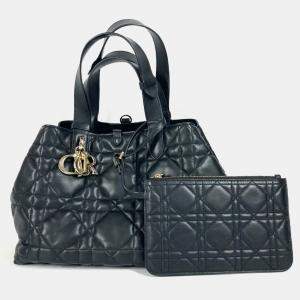 Dior Black Calfskin Medium Toujour Tote Bag