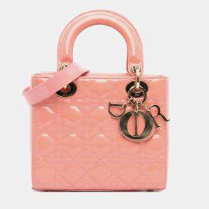 Dior Pink Small Patent Cannage Lady Dior