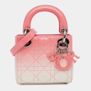Dior Pink Micro Ombre Patent Cannage Lady Dior