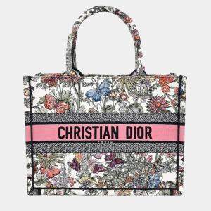 Dior Multicolor Fabric Book Tote Bag