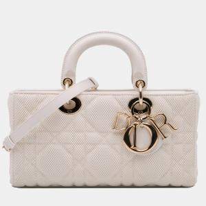 Dior White Medium Technical Fabric Macrocannage Lady D Joy