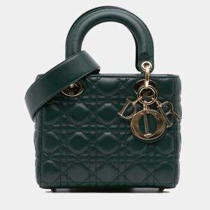 Dior Green Small Lambskin Cannage My ABCDior Lady Dior