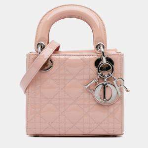 Dior Pink Mini Patent Cannage Lady Dior