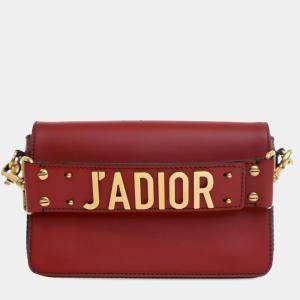 Dior Red Smooth Calfskin J Adior Flap Bag