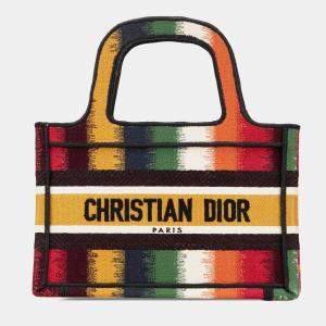 Dior Yellow Mini D Stripes Book Tote