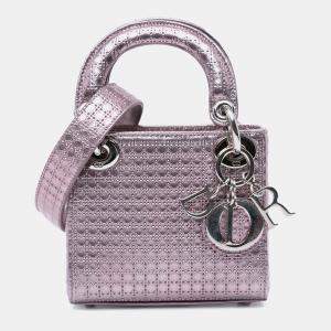 Dior Purple Micro Patent Microcannage Lady Dior