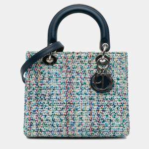 Dior Blue Medium Tweed Lady Dior