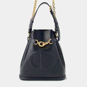 Christian Dior Black Leather Medium Evening Bag 