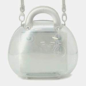 Dior White Leather Mariko Mori Lady Dior Capsule Bag