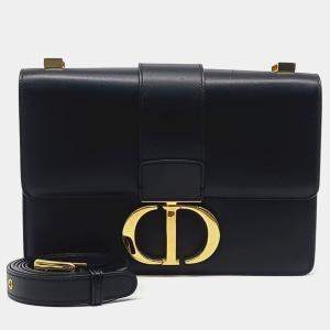 Dior Black Leather 30 Montaign Bag