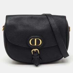 Dior Black Leather Medium Bobby Shoulder Bag