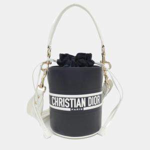 Dior Black Leather Vibe Micro Bucket Shoulder Bag