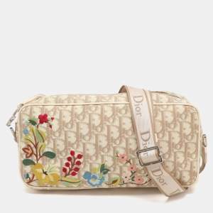 Dior Beige/Cream Diorissimo Canvas and Leather Crossbody Bag