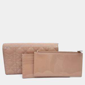 Dior Pink Patent Leather Cannage Chain Crossbody Bag