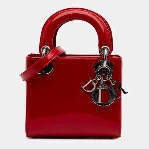 Dior Red Mini Patent Lady Dior