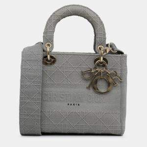 Dior Grey Medium Canvas Cannage Lady D Lite