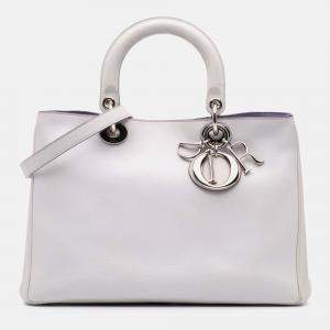 Dior Purple Medium Leather Diorissimo Satchel